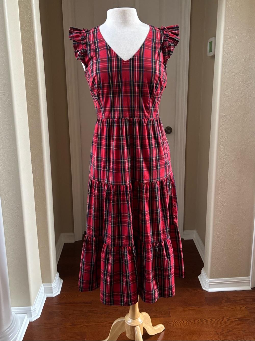 J.Crew Tartan Plaid Midi Dress